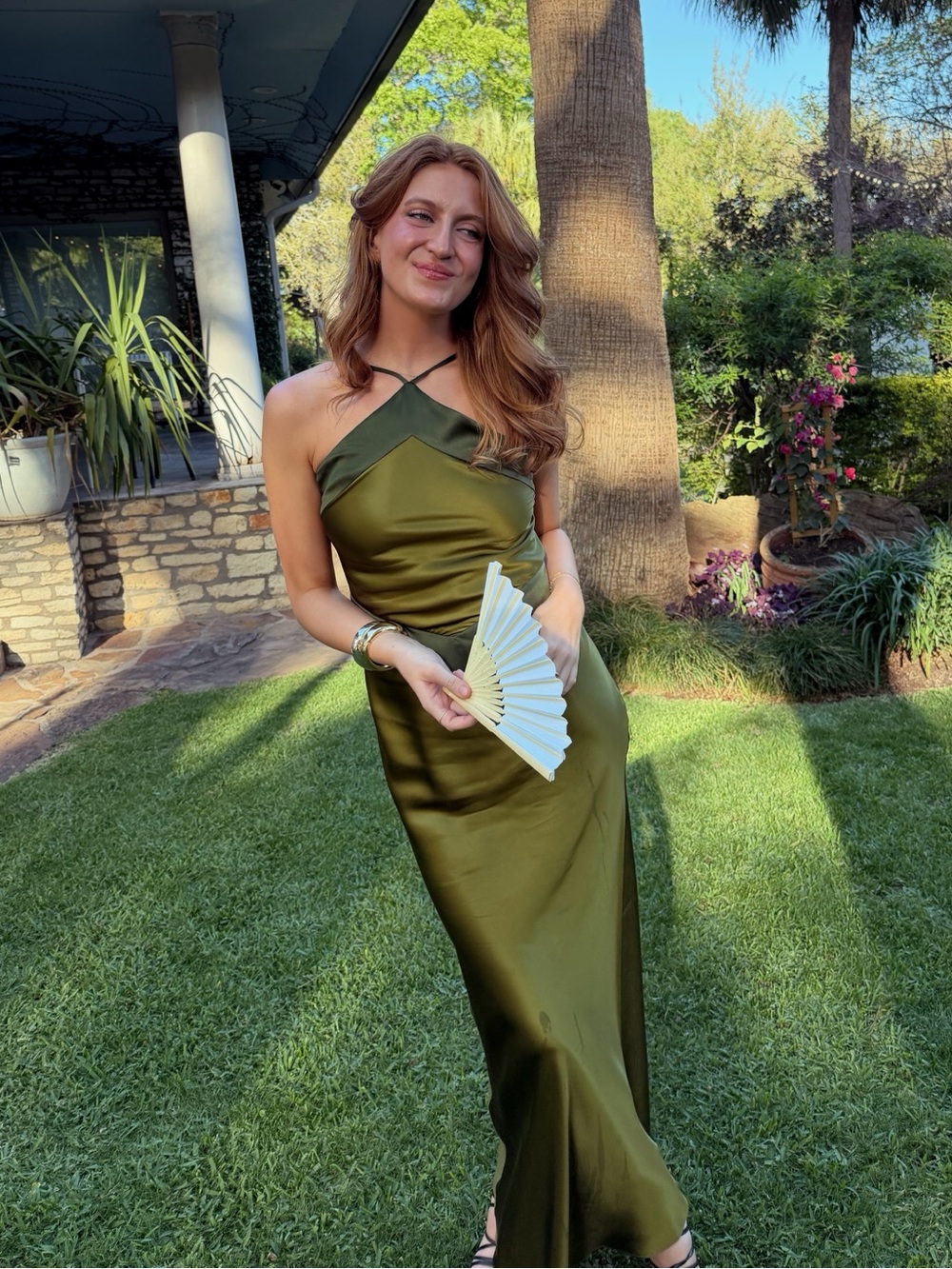 REFORMATION Jillian Silk Dress in Pear 4